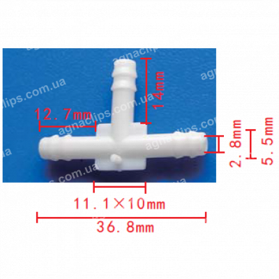 C 439 З'єднувач (трійник) d=5.5mm GM Ford AMC Chrysler 3671410 357020, 272766 22508050 373846-S 3673945