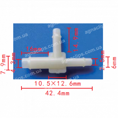 C 440 З'єднувач (трійник) d=7.9x6.0x6.0mm GM Ford Chrysler 4167810 1617333 10003294 6466355 388034 12920