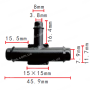 C 442 З'єднувач (трійник) 11.7x11.7x8.0mm GM Ford D9AE9E645AA 472814