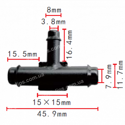 C 442 З'єднувач (трійник) 11.7x11.7x8.0mm GM Ford D9AE9E645AA 472814