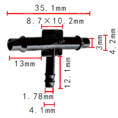 C 444 З'єднувач (трійник) 4.2x4.2x4.1mm GM 14031114
