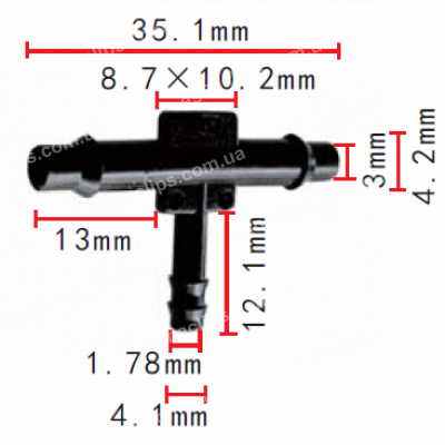 C 444 З'єднувач (трійник) 4.2x4.2x4.1mm GM 14031114
