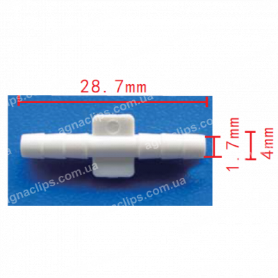 C 446 З'єднувач (двійник) d=4.0mm GM Ford Chrysler 14047034 383000 4095145