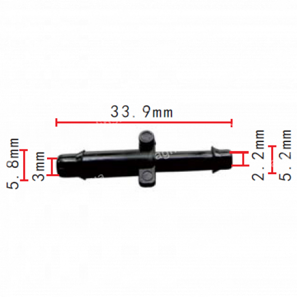 C 447 З'єднувач (двійник) 5.8x5.2mm GM Ford Chrysler 14017701 383001 3441743 4241296