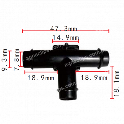 C 838 З'єднувач (трійник) d=9.3mm GM Ford 14023108 388131S