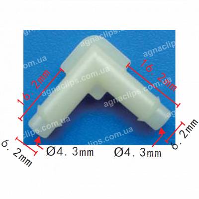 C 870 З'єднувач d=6.2mm Ford 387074 кутовий