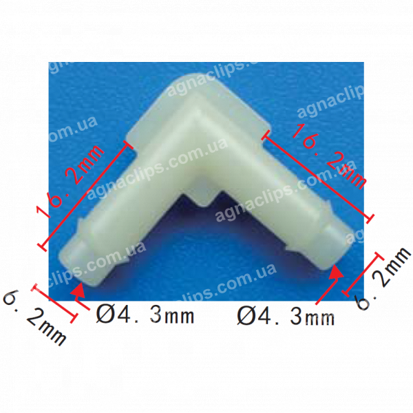 C 870 З'єднувач d=6.2mm Ford 387074 кутовий