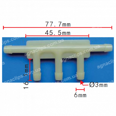 C 877 З'єднувач d=6.0mm Ford AMC 384111 3237451