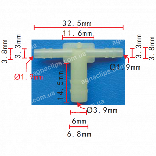 C 879 З'єднувач (трійник) 3.3x3.3x6.0mm GM 1610403