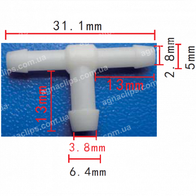 C 1198 З'єднувач (трійник) 5.0x5.0x6.4mm