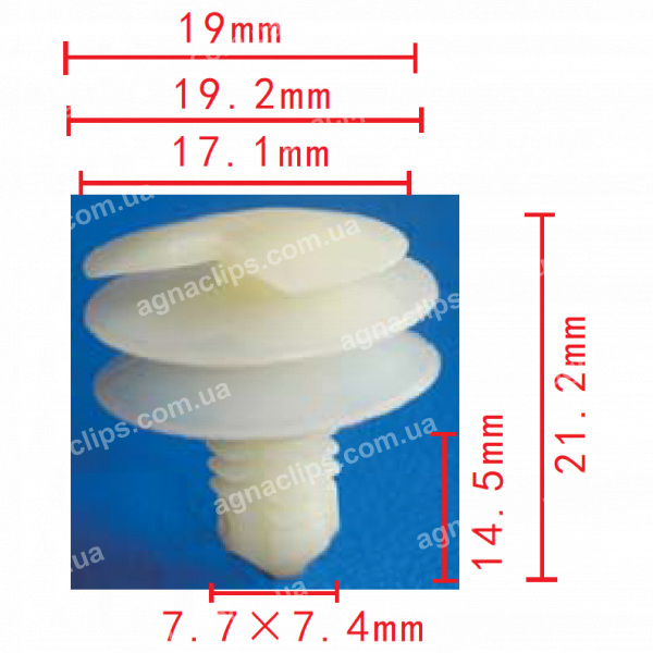 C 12 Кліпса GM 2064891 9818648 9883583 Обшивка дверей, стелі, салону