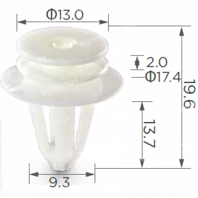 C 3083 (TF13) Кліпса VW Mercedes Renault Skoda A0079889978 6Y0867260 7701057716