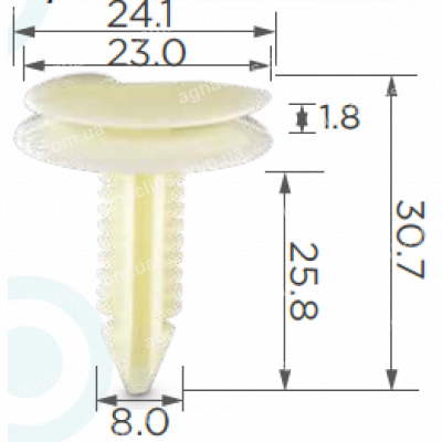 C 456 Кліпса GM Ford Chrysler Chevrolet Daewoo Opel 20451401