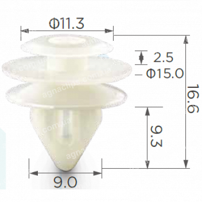 C 521 Кліпса дверної обшивки