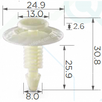 C 591 Кліпса GM Ford Chrysler Daewoo Chevrolet Opel 10158124