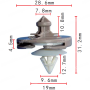 C 873 Кліпси VW Seat Skoda Audi 1H0868243B