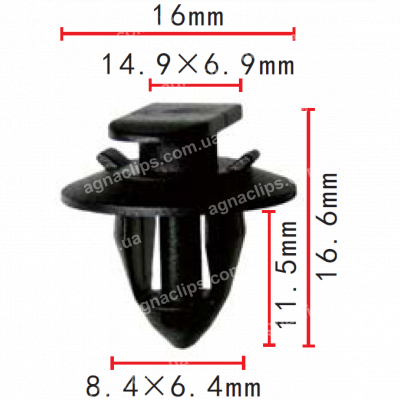 C 1265 Кліпса Fiat внутрішньої обшивки