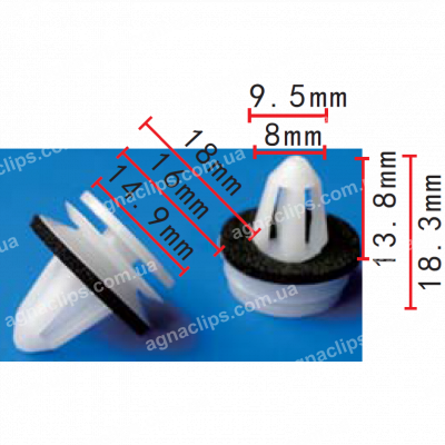 C 1279 Кліпса Seat Skoda VW Audi 6X0868243A Обшивка дверей