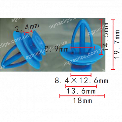 C 1299 Кліпса Nissan Infiniti VW Audi обшивки дверей, салону