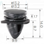 C 1321 Кліпса Toyota обшивки дверей