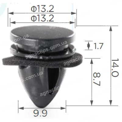 C 1321 Кліпса Toyota обшивки дверей