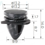 C 1321 Кліпса Toyota обшивки дверей