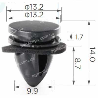 C 1321 Кліпса Toyota обшивки дверей