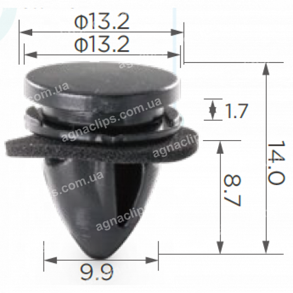 C 1321 Кліпса Toyota обшивки дверей