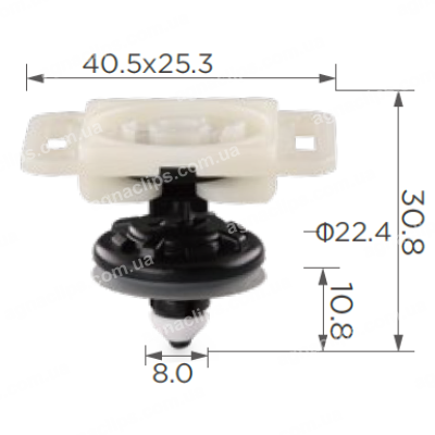 C 1393 Кліпса Audi Seat Skoda VW 6Q0868297