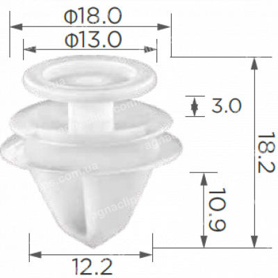 C 1552 Кліпса Peugeot Citroen Opel Nissan Mini Dacia Fiat Lancia Renault Audi Seat Skoda VW Volvo 6991S6 30648141 6991S6