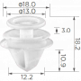 C 1552 Кліпса Peugeot Citroen Opel Nissan Mini Dacia Fiat Lancia Renault Audi Seat Skoda VW Volvo 6991S6 30648141 6991S6