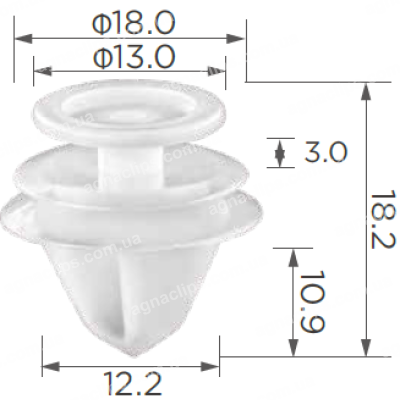 C 1552 Кліпса Peugeot Citroen Opel Nissan Mini Dacia Fiat Lancia Renault Audi Seat Skoda VW Volvo 6991S6 30648141 6991S6