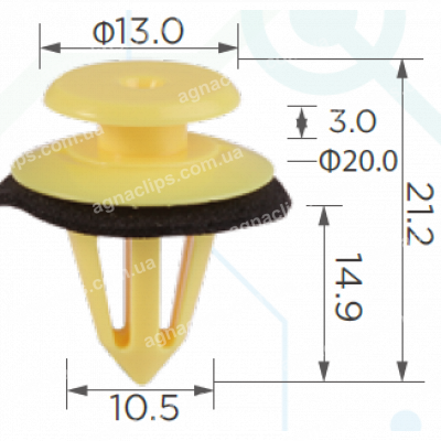 C 1557 Кліпса VW Audi Seat Skoda Nissan Land Rover Ford Citroen Toyota Jaguar Mercedes DYC500020 7M0867299K 95VWA310A46DB 1008068 3865953