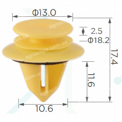 C 1645 Кліпса Mercedes A0009916398