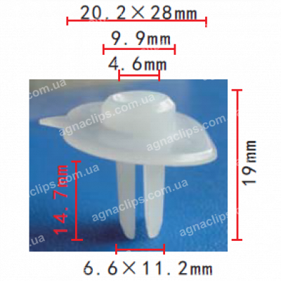C 222 Кліпса Acura Honda 71144SR3A00 кріплення бампера