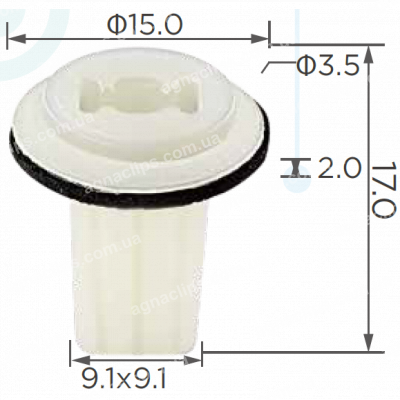 C 293 Кліпса Honda Acura 90664SB3003 кріплення підкрилок
