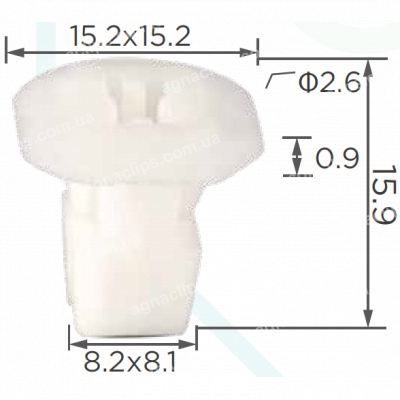 C 954 Кліпса Renault 7703081147 обшивки дверей