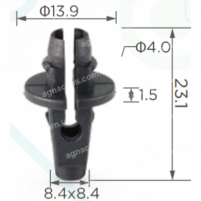 C 1185 Кліпса Mercedes A0009886625