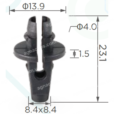 C 1185 Кліпса Mercedes A0009886625