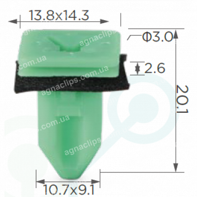 C 1323 Кліпса Toyota Lexus 9018904200 внутрішньої обшивки