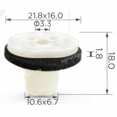 C 1522 Кліпса Mazda 999100506 захисту днища