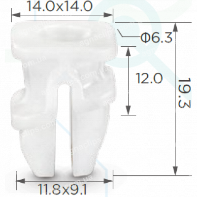 C 1529 Кліпса Nissan Infiniti 0128100431 обшивка дверей та багажника
