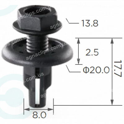 C 123 Кліпса Honda Acura 91516SK7013 Nissan Infiniti 015530034U