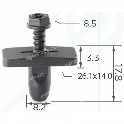 C 249 Кліпса внутрішньої обшивки