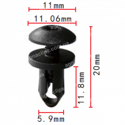 C 253 Кліпса обшивки GM 22538102