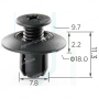 C 277 Кліпса Mazda Toyota Lexus 9046708144C0 UB3945919 OEUB3945919