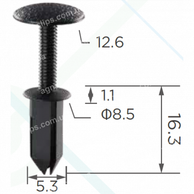 C 319 Кліпса розпірна універсальна