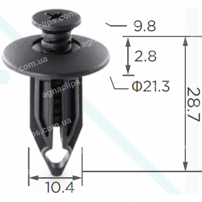 C 544 Кліпса Chrysler 6502625 Ford 10140480 Dodge Pontiac Oldsmobile Chevrolet Jeep