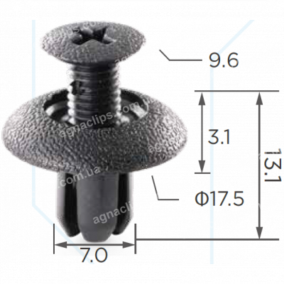 C 700 Кліпса розпірна на підкрилки Mazda