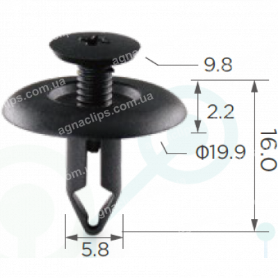 C 1448 Кліпса Honda 90677SL0003 90802PR7A01